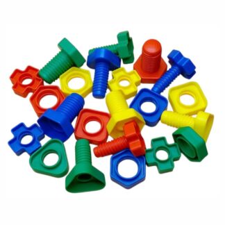 Juguete Didáctico Tornillos y Tuercas Cubeta 32 Unidades