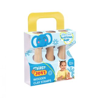 MY FIRST PLASTILINA Baby Estuche 3 Sellos de madera diferentes texturas