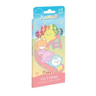 Estuche 8 Marcadores Colores Pastel Kawaii