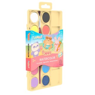 WATERCOLOR Estuche 12 Acuarelas Colores Pastel Kawaii + pincel